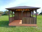 Cosy summer-house gazebo 3x4 m with closed railings - MM.LV - 1
