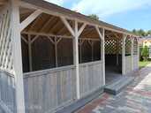 Long gazebo for a guest house 3x8 m with lattice sides - 3 Long gazebo for a guest house 3x8 m with lattice sides - MM.LV - 3
