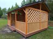 Natural wood gazebo 4x6 m with metal roof - MM.LV - 4