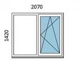 Продам 2 PVC окна бу для 3 комнатной новый литовский проект - MM.LV